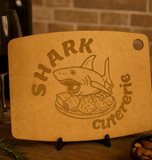 Shark-couterie composite cutting/snack board