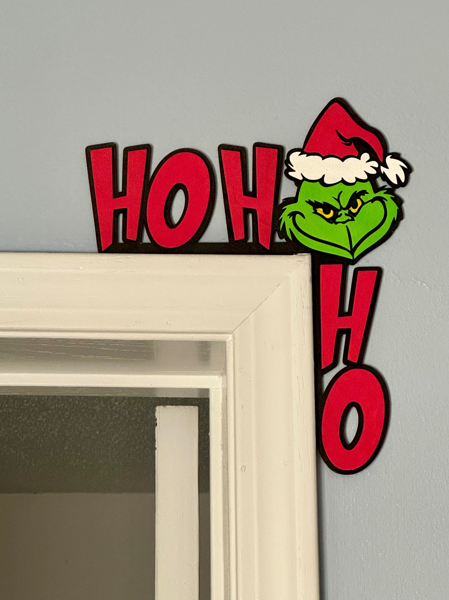 Grinch Door Corner Christmas Decoration