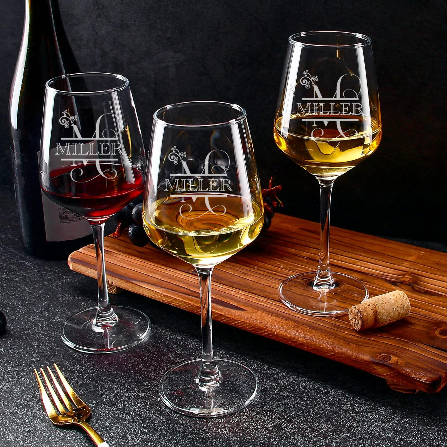 Custom Engraved Wine Glass (set of 4)